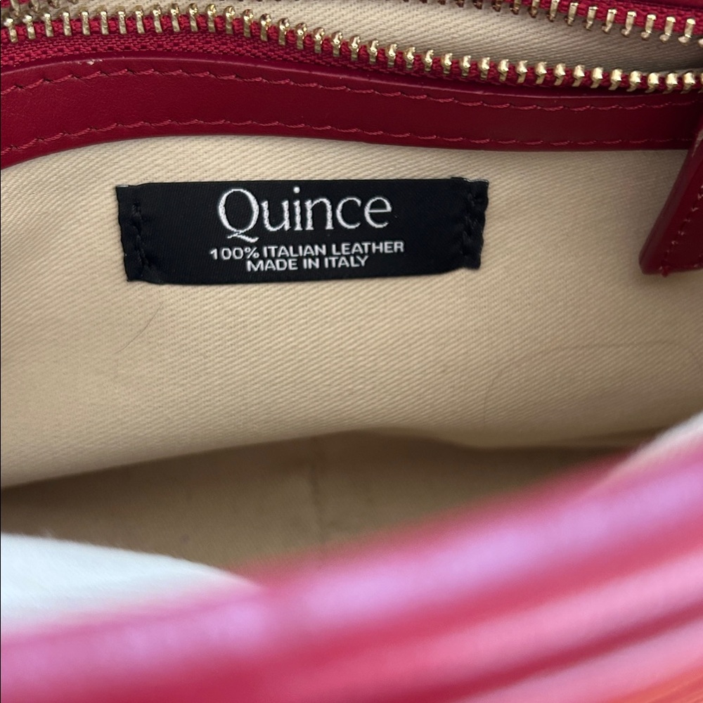 Quince Burgundy Quilted Crossbody Bag - Picture 5 of 5